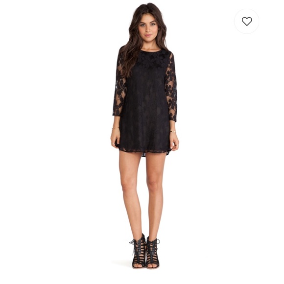 Show Me Your MuMu Witcher Dress Black Falling Lace - Picture 2 of 8